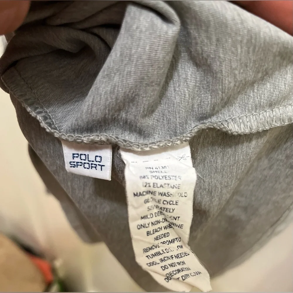 Ralph Lauren Polo Sport Gray Golf Performance XL 1/4 Zip Pullover  Thermo Vent - Picture 9 of 9